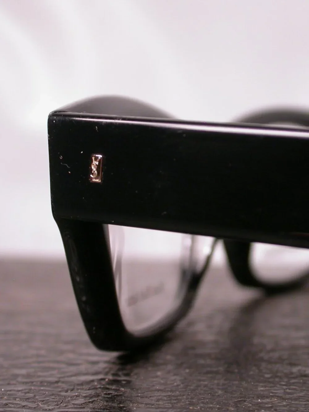 Authentic Yves Saint Laurent Jet Black WIDE Luxury Eyeglasses Made in Italy